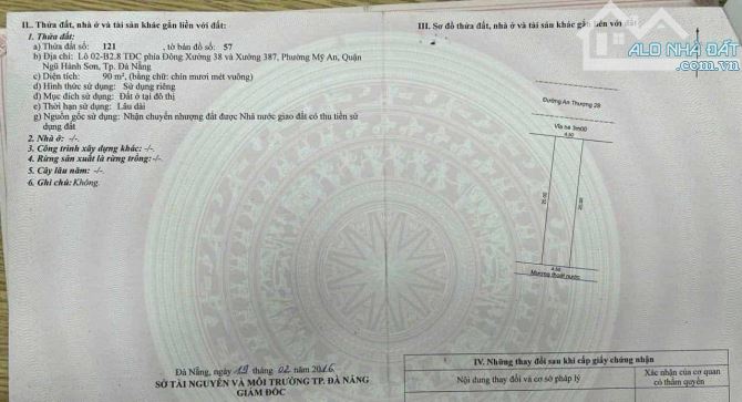 Bán cặp lô góc 2 mặt tiền đường an thượng 28. Sát trần bạch đằng. Đỗ bá. Biển Mỹ Khê TP Đà - 2