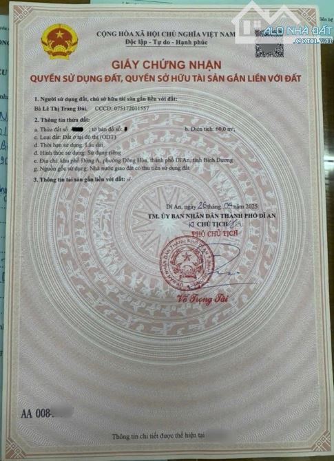 Đất Khu tái Định cư Đông Hoà C, phường Đông Hoà, TP Dĩ An - 4