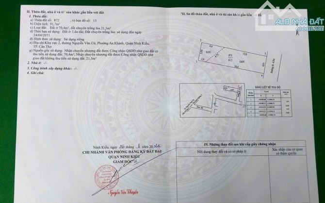 NHÀ TRỆT 92m2 hẻm ô tô, 3 phòng ngủ Nguyễn Văn Cừ, N KIỀU - 2 tỷ 850tr (TL) - 7
