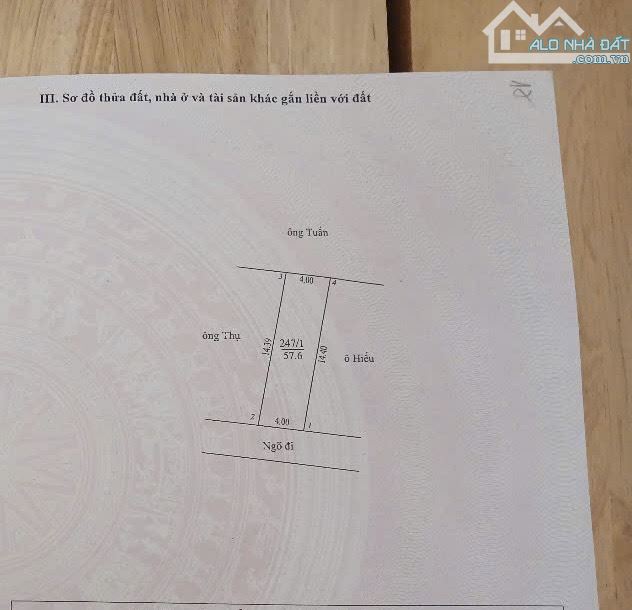 cc cần bán đất,dt 58m_mt 4,0m ,tại xã Kim Chung,Hoài Đức,chỉ 5,X tỷ,50m ô tô đỗ tránh