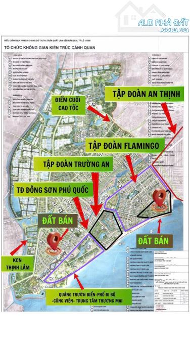 Bán đất biển Quất Lâm sát khu nghỉ dưỡng Flamingo, 100m2 lô góc MT5m trục chính kinh doanh