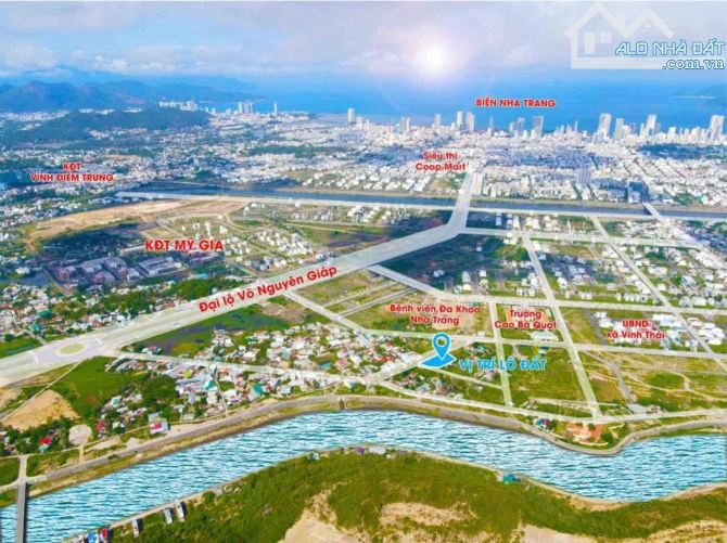 Bán lô đất biệt thự 2 mặt tiền đường rộng 6m tại chiều ngang 40m tại xã Vĩnh thái