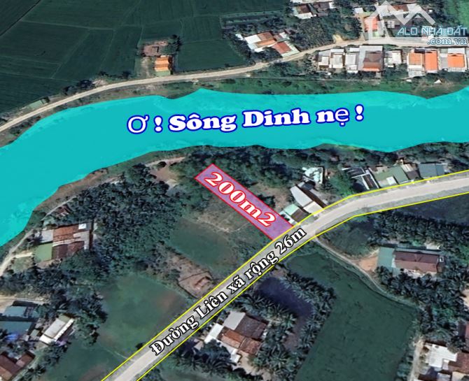 Bán đất Hoà Thắng Khánh Hoà view sông Dinh Ninh Hoà l DT200m2 giá 950 triệu
