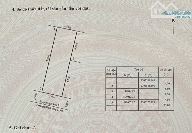 67.5m2 đất TĐC Cây Đa - Ngang 4.5m - Đường 11m - 1