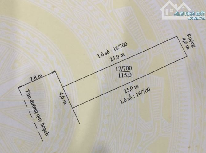 115m2 đất mặt đường Vĩnh Lưu tuyến 2 Hoàng Thế Thiện - Ngang 4.6m - Tây Nam - 1