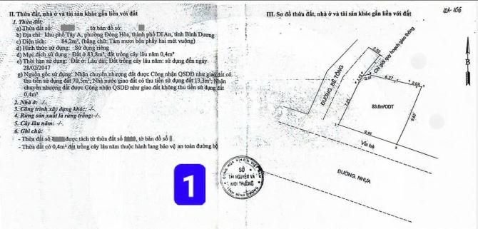 Bán đất 9.5×9.5m, đường N7 KDC Lê Phong p. Đông Hòa kế sân vận động Dĩ An - 1