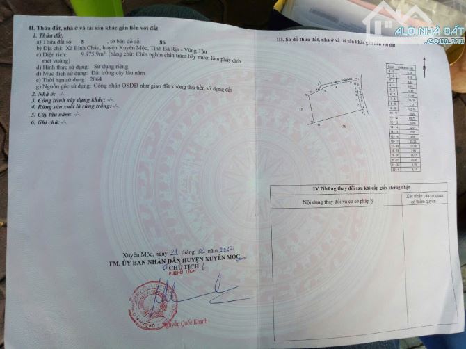 BÁN ĐẤT 9.975,9 M2 BÌNH CHÂU GẦN KDL 12,5 TỶ - 3