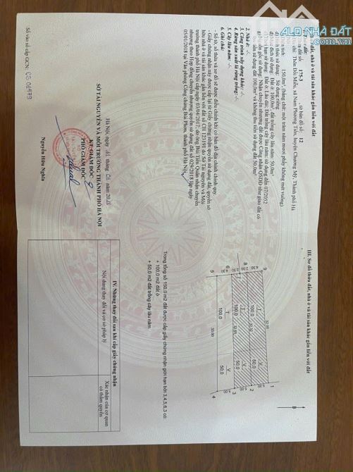 Chính chủ gửi bán DT 150m có 100m thổ cư tại Chương Mỹ - 2