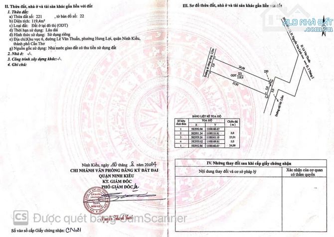 Nền 3,45 TỶ 124 m2 cách đường Lê Văn Thuấn chỉ 20 mét - Q. Ninh Kiều - TP Cần Thơ - 2
