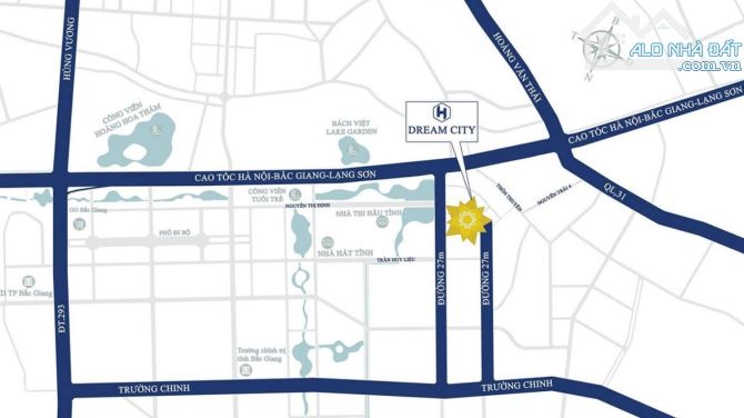 BÁN ĐẤT NỀN DỰ ÁN DREAM CITY, DĨNH KẾ, CẠNH NHÀ THI ĐẤU T.P BẮC GIANG - 75M2 - 4,9 TỶ - 3