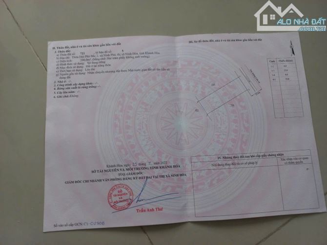 Bán đất Hoà Thắng Khánh Hoà view sông Dinh Ninh Hoà l DT200m2 giá 950 triệu - 3