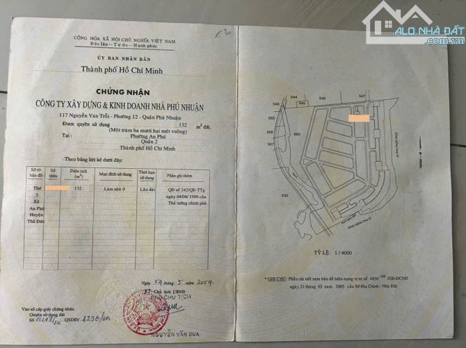 Bán đất An Phú dự án Phú Nhuận đường Thân Văn Nhiếp Quận 2 gần chợ Giồng (132m2) 22.5 tỷ - 5