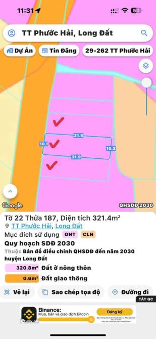 BÁN 3 LÔ NGAY TL44B - NGANG 10X32M GIÁ 2,5 TỶ - TT PHƯỚC HẢI ,LONG ĐẤT ,BRVT - 7
