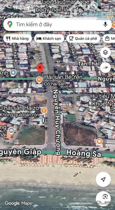 Bán cặp đất 190m2 Nguyễn Huy Chương, trục thông biển