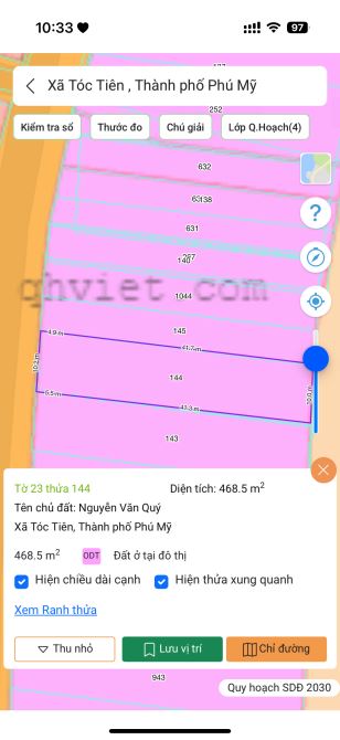 Bê tông Hồng Phúc 1 xẹt trục Mỹ Xuân Tóc Tiên 10m cắt lỗ sâu