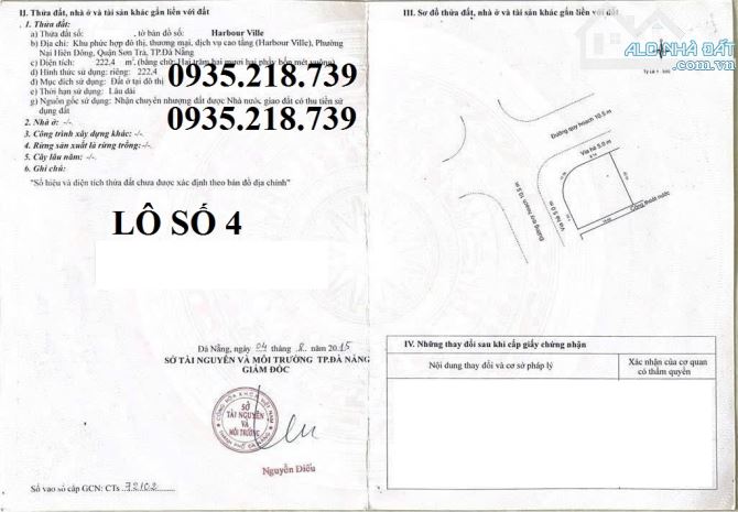 Bán 4 Lô Đất GÓC 2MT đường KHÚC HẠO( ngang mặt tiền 15m) Giá 15.5 tỷ