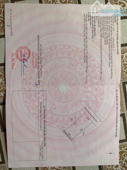 CHÍNH CHỦ BÁN GẤP LÔ ĐẤT THỔ CƯ ĐẸP - ĐƯỜNG RỘNG Ở HUYỆN ĐỨC THỌ, HÀ TĨNH