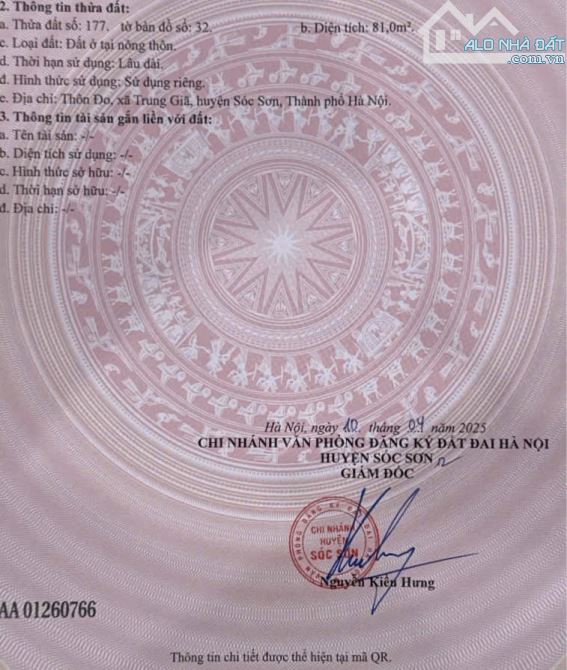 Chủ nhà cần thu hồi vốn nên bán gấp lô đất tại Trung Gĩa, Sóc Sơn giá mềm cho nhà đầu tư - 1