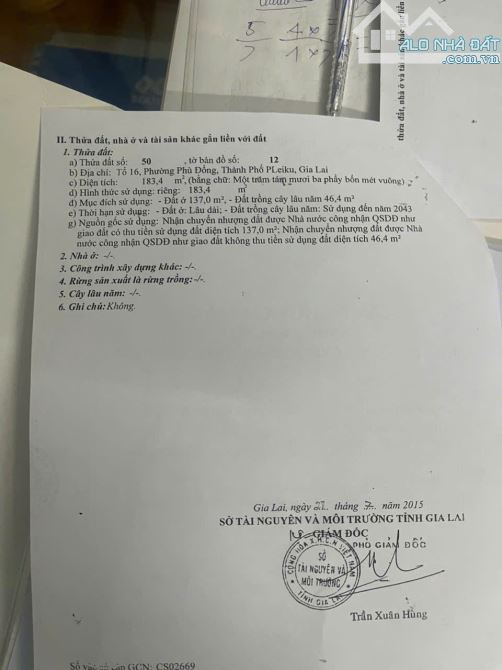 NHÀ mặt tiền đường Phù Đổng Gia Lai - 1