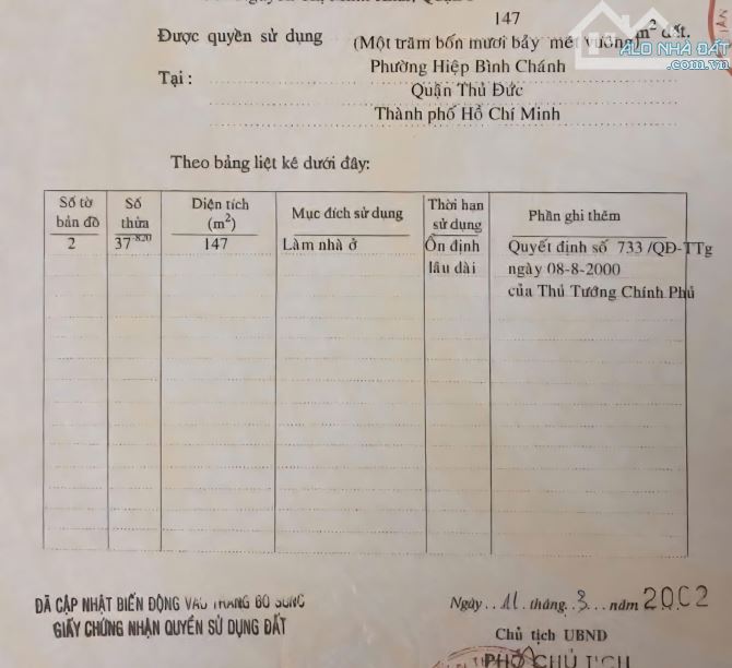 Bán đất 2 MT đường 26, TP Thủ Đức, gần sông Sài Gòn. Diện tích 147m2 - 1