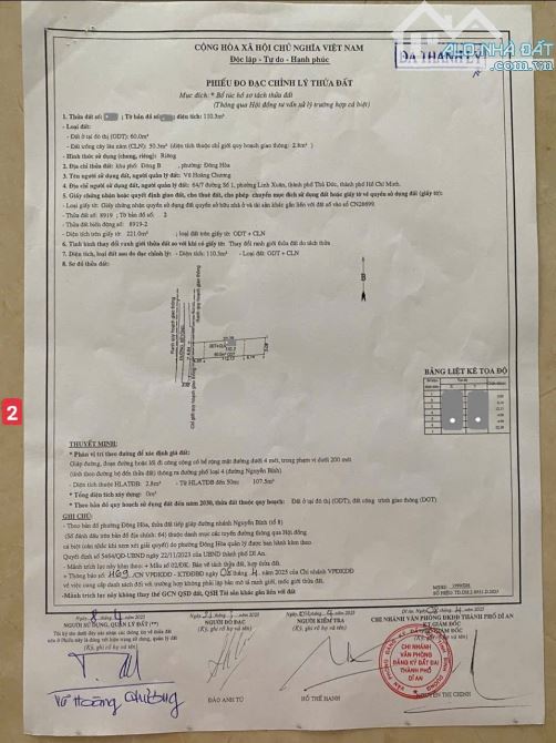 Bán đất 5x22m, hẻm Nguyễn Bính p.Đông Hòa kế sân vận động TP. Dĩ An - 1