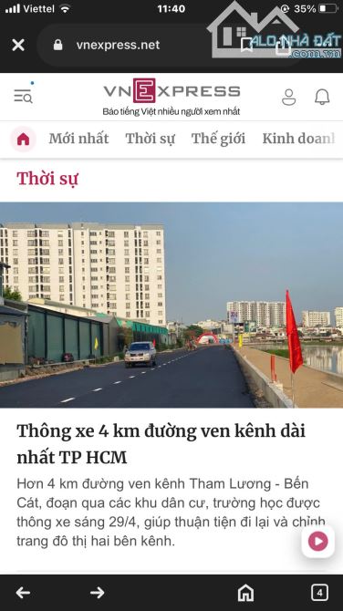 Chỉ 71tr/m2.Đất ngang rộng 14m MT đường ven sông Tham Lương - Bến Cát. SHR full thổ - 2