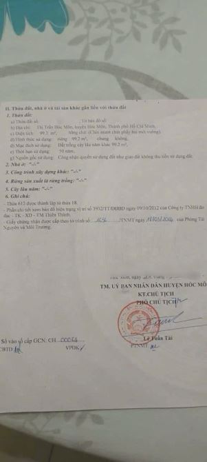 Chủ Cần bán căn nhà ở Bà Triệu Thị Trấn Hóc Môn 680triệu Sổ hồng riêng 99m2 Bao Phí Thuế - 9