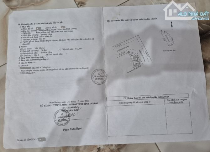 Bán căn góc 1T1L 5.5x17m hoàn công, KDC Thắng Lợi p.Tân Đông Hiệp gần Vincom 550 - 1