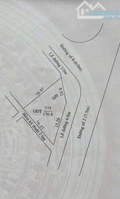 🏡 BÁN NỀN GÓC 2 MẶT TIỀN ĐƯỜNG SỐ 2 & 8 VĂN HÓA TÂY ĐÔ ĐỐI DIỆN BỜ KÈ - 1