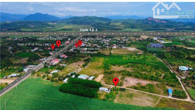 Bán đất Sông Cầu giá rẻ ngay trung tâm hành chính xã đường thông - 2