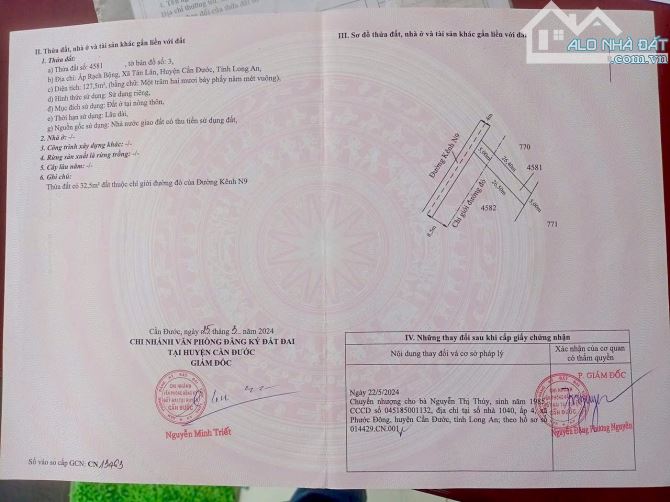 Thuộc xã Tân Lân, huyện Cần Đước, (new Tây Ninh) 595tr - 2