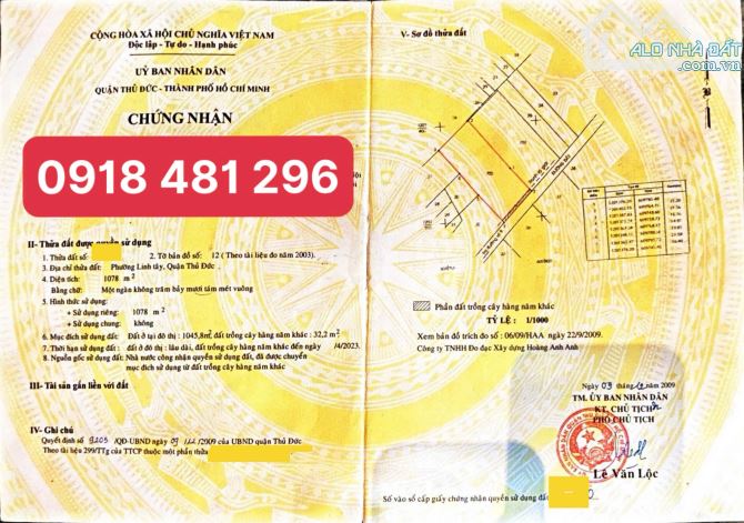 Bán đất đường số 9 (Phạm Văn Đồng) phường Linh Tây gần chợ Thủ Đức (2.156m2) 60 tr/m2 - 7