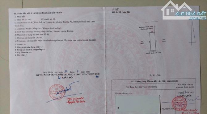 Bán nhà 2 tầng mặt tiền Lê Đình Thám, KQH Cồn Bàng