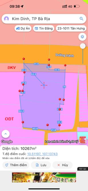 Bán đất sào mặt tiền tuyến tránh 56 Bà Rịa, DT: 10.000m2 - Giá bán: 65 tỷ thương lượng