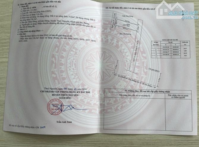 BĐS đẹp trung tâm Lâm Động, Thuỷ Nguyên phân khúc 2 tỷ cho nhà đầu tư.