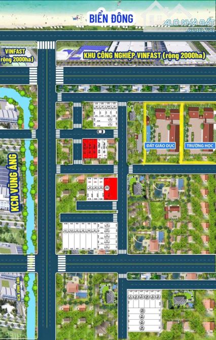 Bán lô đất Biển Kỳ Anh đối diện nhà máy Vinfast tiền năng, DT từ 86m2, Sổ đỏ bao tên, 7xx