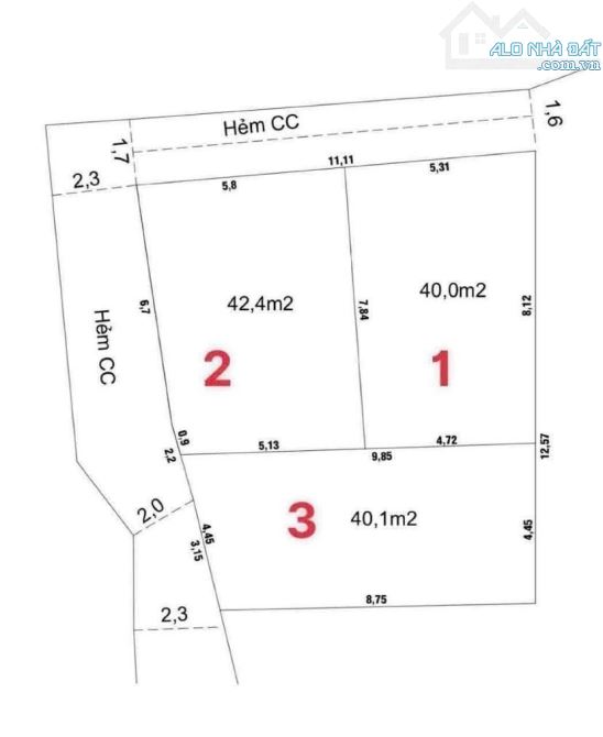 Bán đất 40 m2  hẻm 49 Trần Hoàng Na 1,38 tỷ - 1