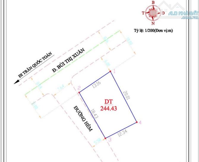 Bán nhà mặt tiền Bùi Thị Xuân 13,5x17,5m đang cho thuê 62tr/tháng - 1