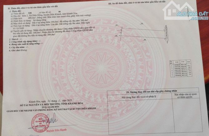🍄 Bán lô đất biệt thự Thôn 2 - xã Diên Đồng - Diên Khánh - 2