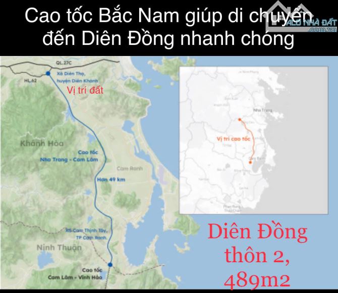 🍄 Bán lô đất biệt thự Thôn 2 - xã Diên Đồng - Diên Khánh - 3