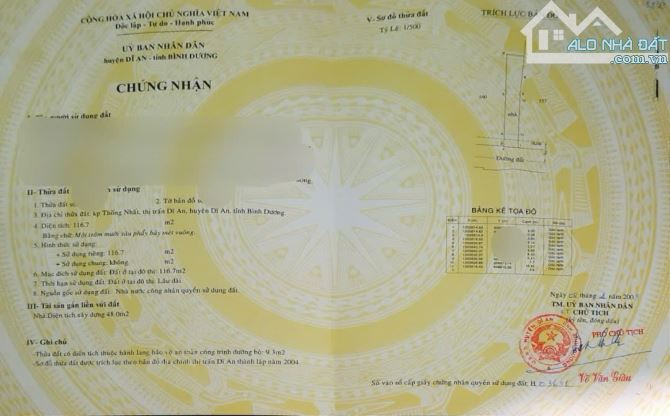 Đất mặt tiền đường Nguyễn Đức Thiệu, phường Dĩ An, TP Dĩ An. 5,2 tỷ - 4