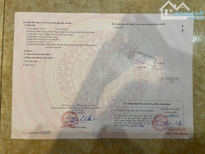 Chào nhà đầu tư lô đất đẹp sẵn bìa TDP Đông phường Thiên Hương ( Lâm Động )