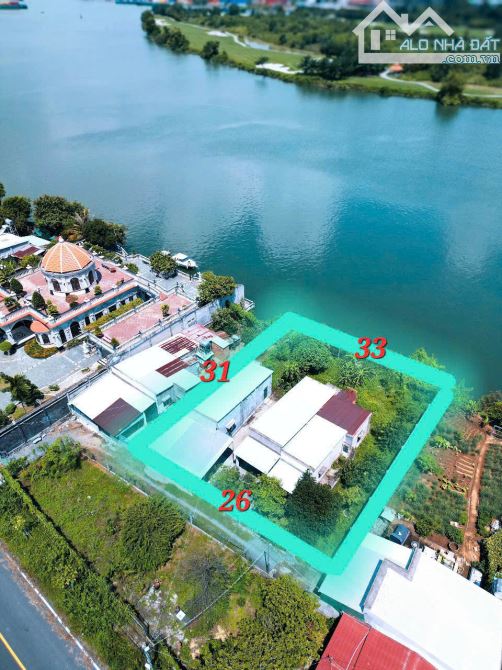 Giá cự tốt 4,5 tỷ. Bán nhà vườn view sông Đồng Nai tại Tân Bình, Vĩnh Cữu. ngang 26m 870m2 - 2
