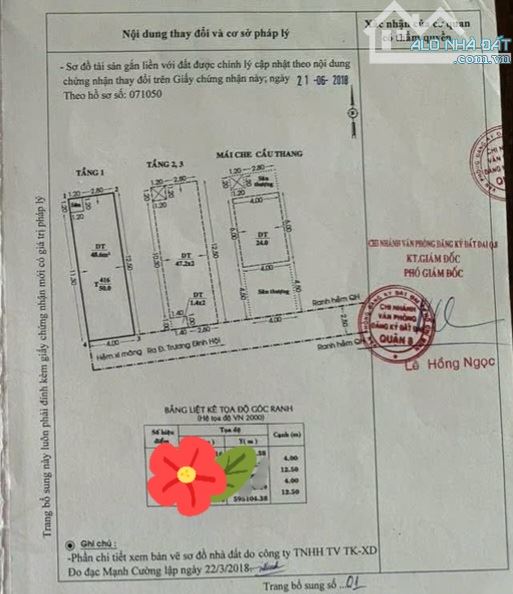 Ban nha Quận 8.An Dương Vương giáp Võ Văn Kiệt gần Trương Đình hội. 4×13×4tâng chỉ 5,3.tỷ - 5