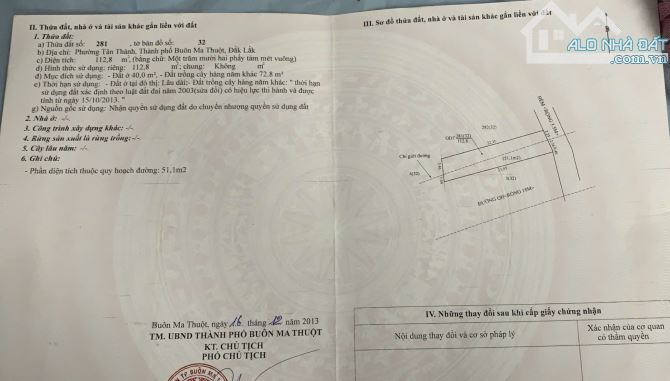 Chỉ 1,2tỷ sở hữu ngay👇 Đất hẽm 79 tây sơn P.tân thành