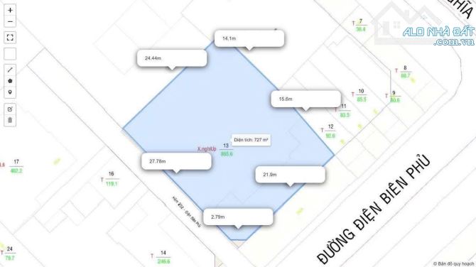 Biệt Thự Góc 2 MT Biện Biên Phủ Q3 - 24*30m- 2 Tầng- Giá : 300 Tỷ
