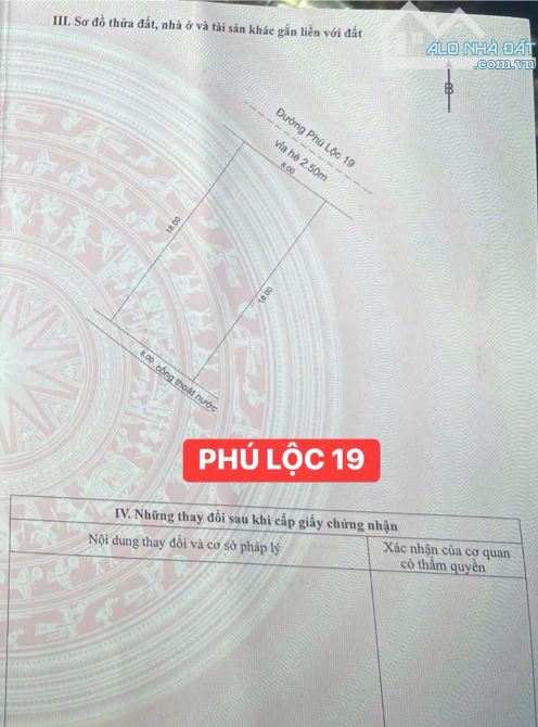BÁN ĐẤT MT ĐƯỜNG PHÚ LỘC 19-THANH KHÊ