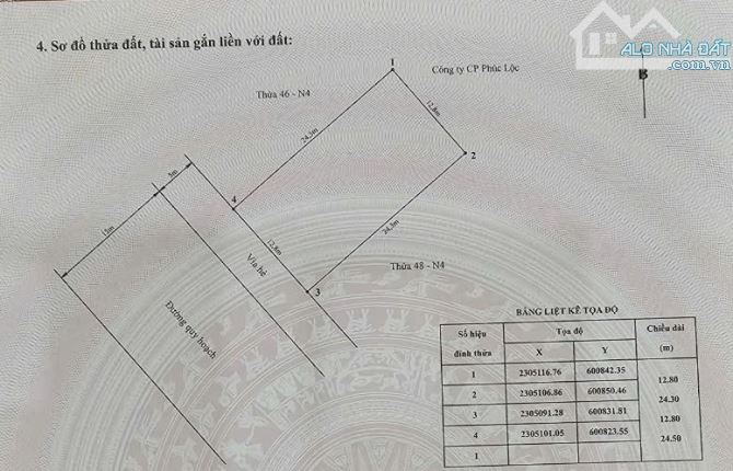 311m2 đất biệt thự Phúc Lộc tuyến 3 Lê Hồng Phong - Ngang 12.8m - Tây Nam - 1