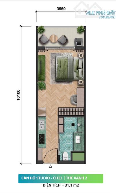 ĐỘC QUYỀN STUDIO VỊNH BIỂN XANH ISLAND CÁT BÀ - SUNGROUP - GIÁ TỪ 1,88 TỶ, FULL NỘI THẤT - 3