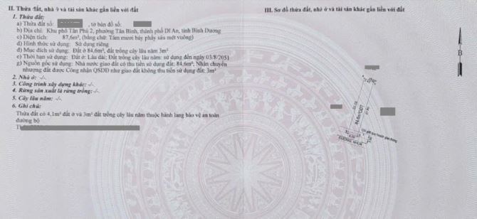 Đất gần chợ Tân Bình, phường Tân Bình, TP Dĩ An 3,1 tỷ - 5